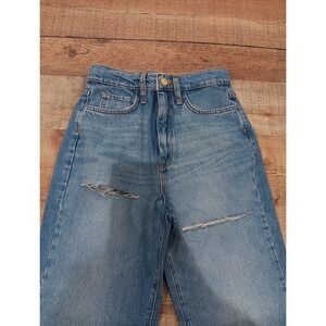 Triarchy High Rise Organic Denim Raw Hem Thigh Cut NWT Sz 25‎ (2547)